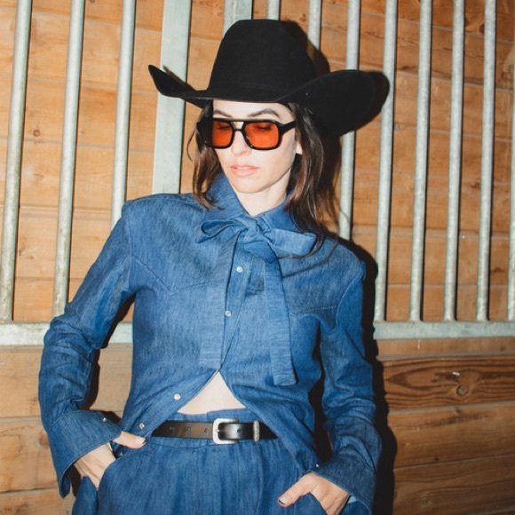 Milton menasco x street and saddle denim necktie - Picture 2 of 8